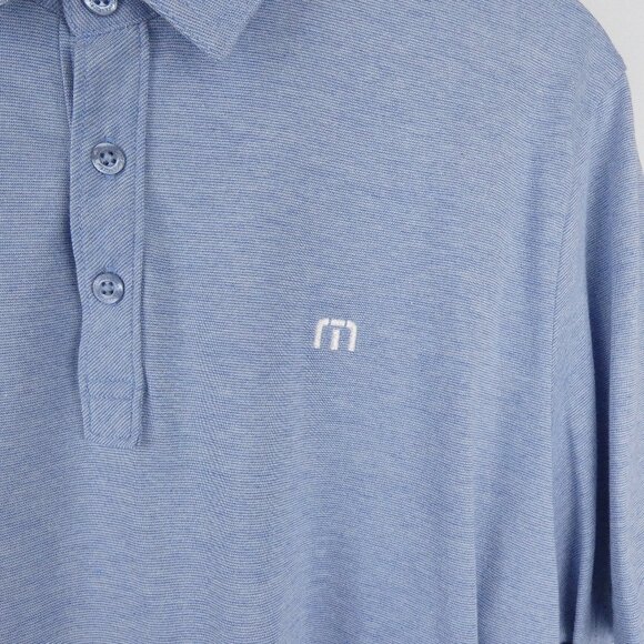 Travis Mathew Polo Golf Shirt Short Sleeve Mens Large Blue Pima Cotton Collared - Picture 5 of 15